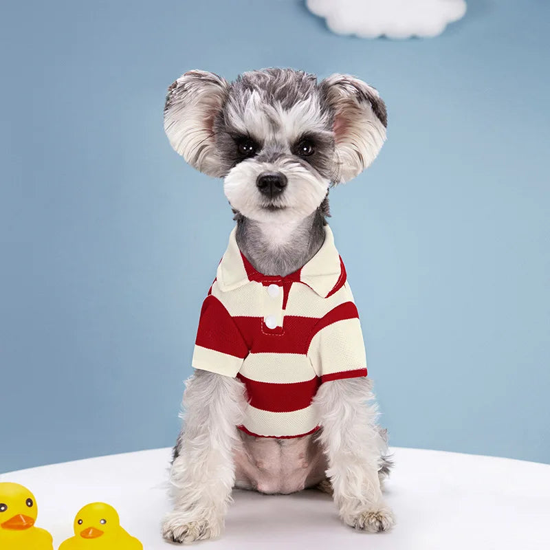 Casual Pet Polo Shirt red front