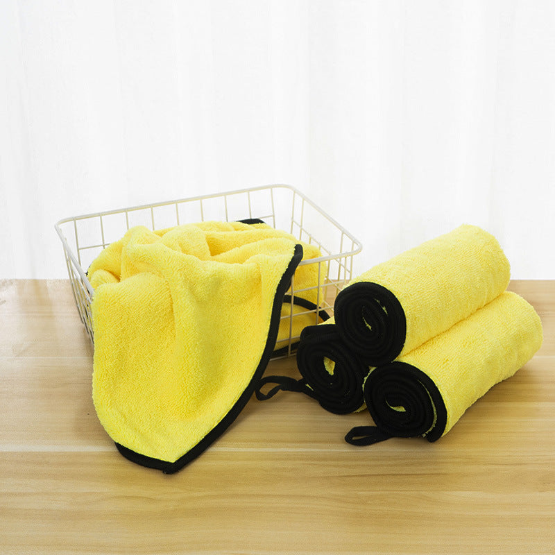 Yellow CocoPup Dog Towel Drying Happy Dog